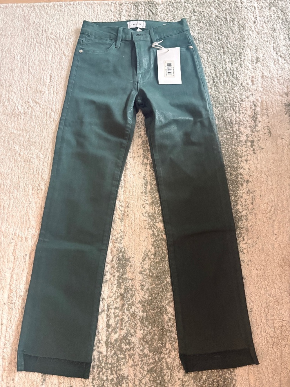 Frame Jeans - dark green, coated